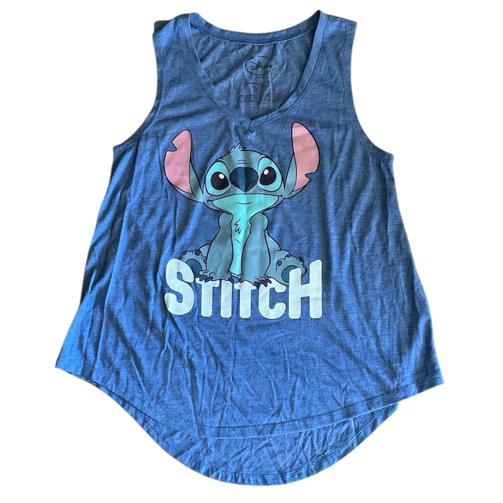 Disney blue Stitch tank top